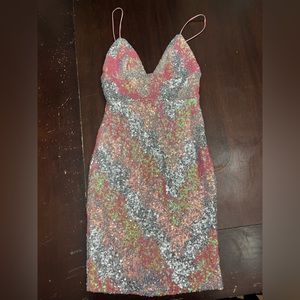 Hello Molly sparkly peach dress NWT